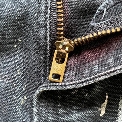 USA生地 ブラック ダブルニー Carhartt B136 BLK 32×32 詳細写真9