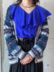 Vintag Blue/Purple 3D Knit Cardigan