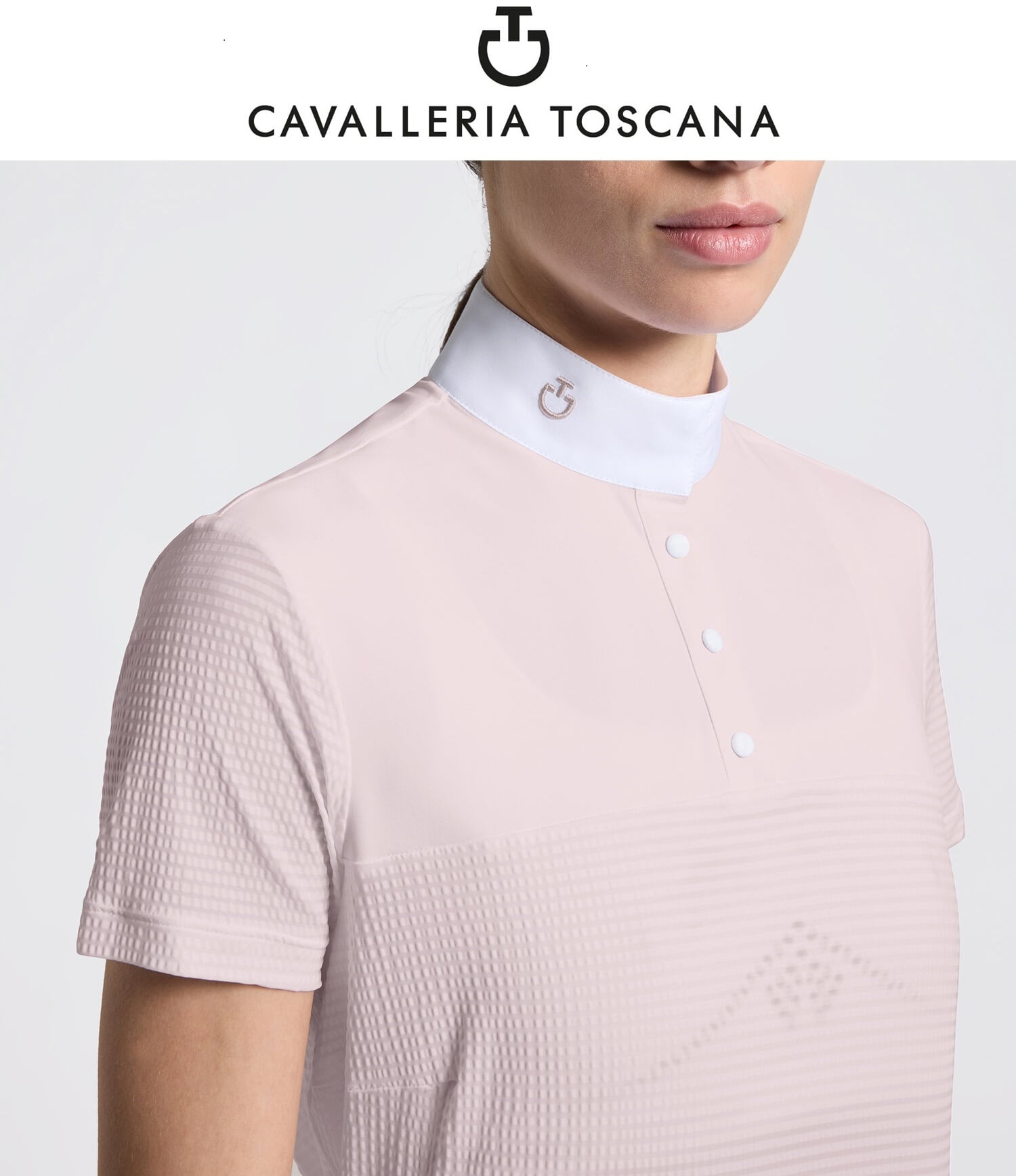 乗馬　ポロシャツ【CAVALLERIA TOSCANA】 Cavalleria Toscana Girls' Technical Training Polo in Technical Jersey