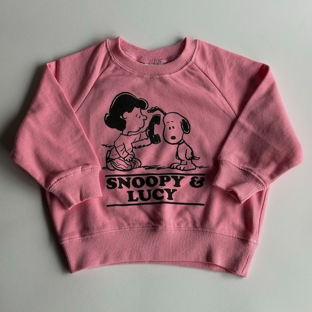 Peanuts Raglan Swearshirt【90-130cm】Pink