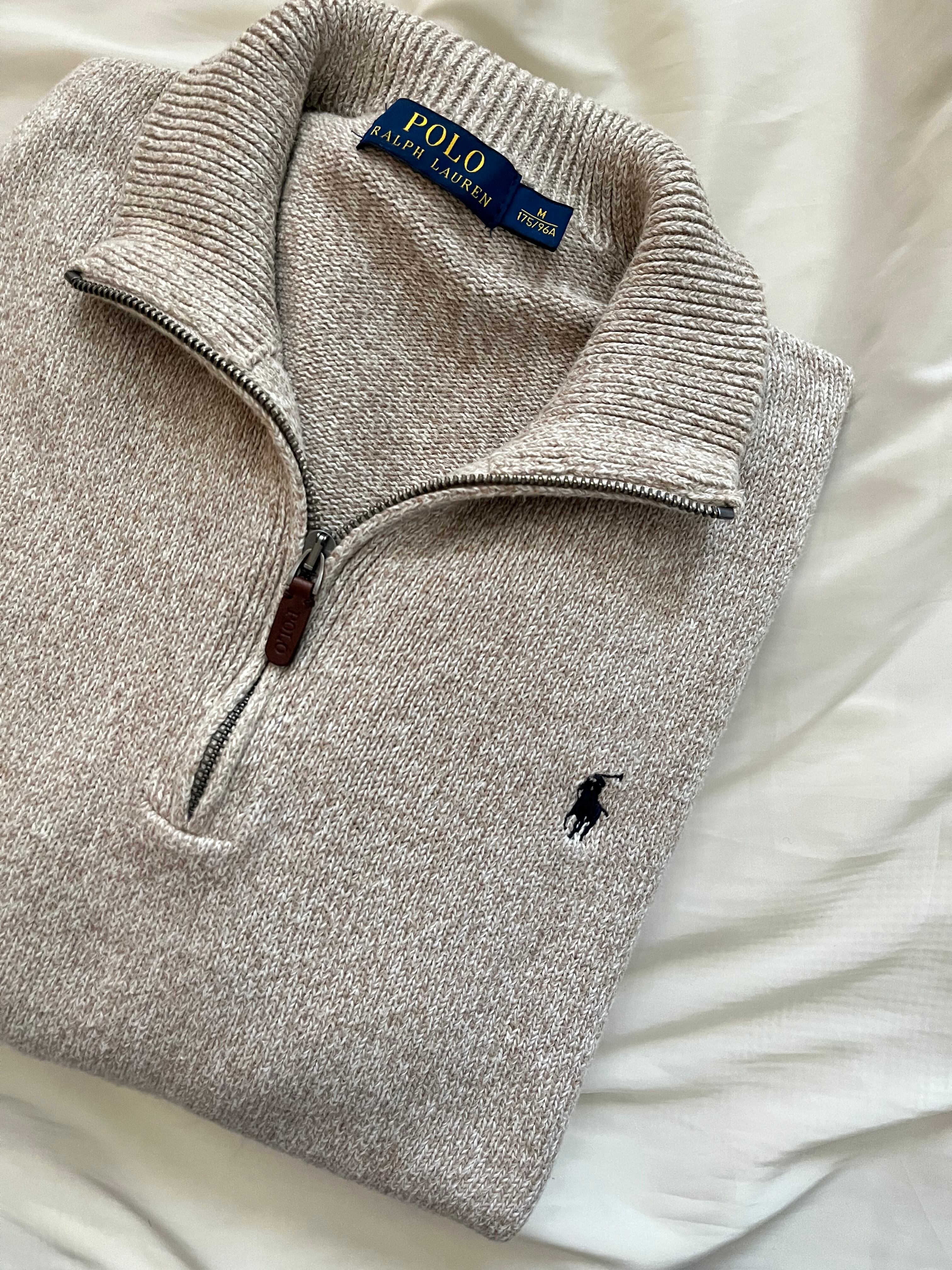 Polo RALPH LAUREN ポロ ラルフローレン ハーフジップ ニット ベージュ