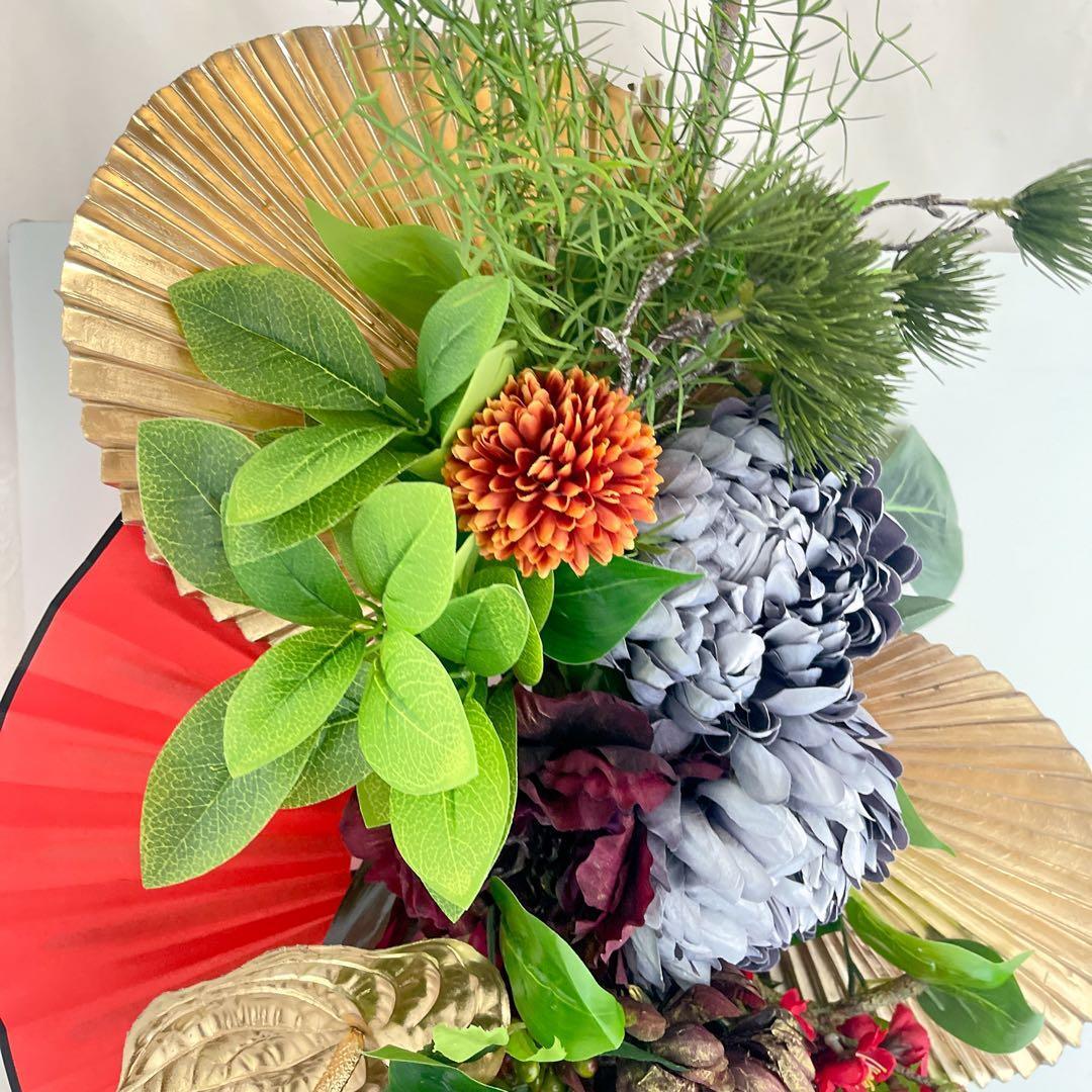 【特大1mサイズ 正月しめ縄リース】モダン迎春装飾｜店舗・商業用 光触媒フラワー 特大1mサイズ 正月しめ縄リース】モダン迎春装飾｜店舗・商業用 光触媒