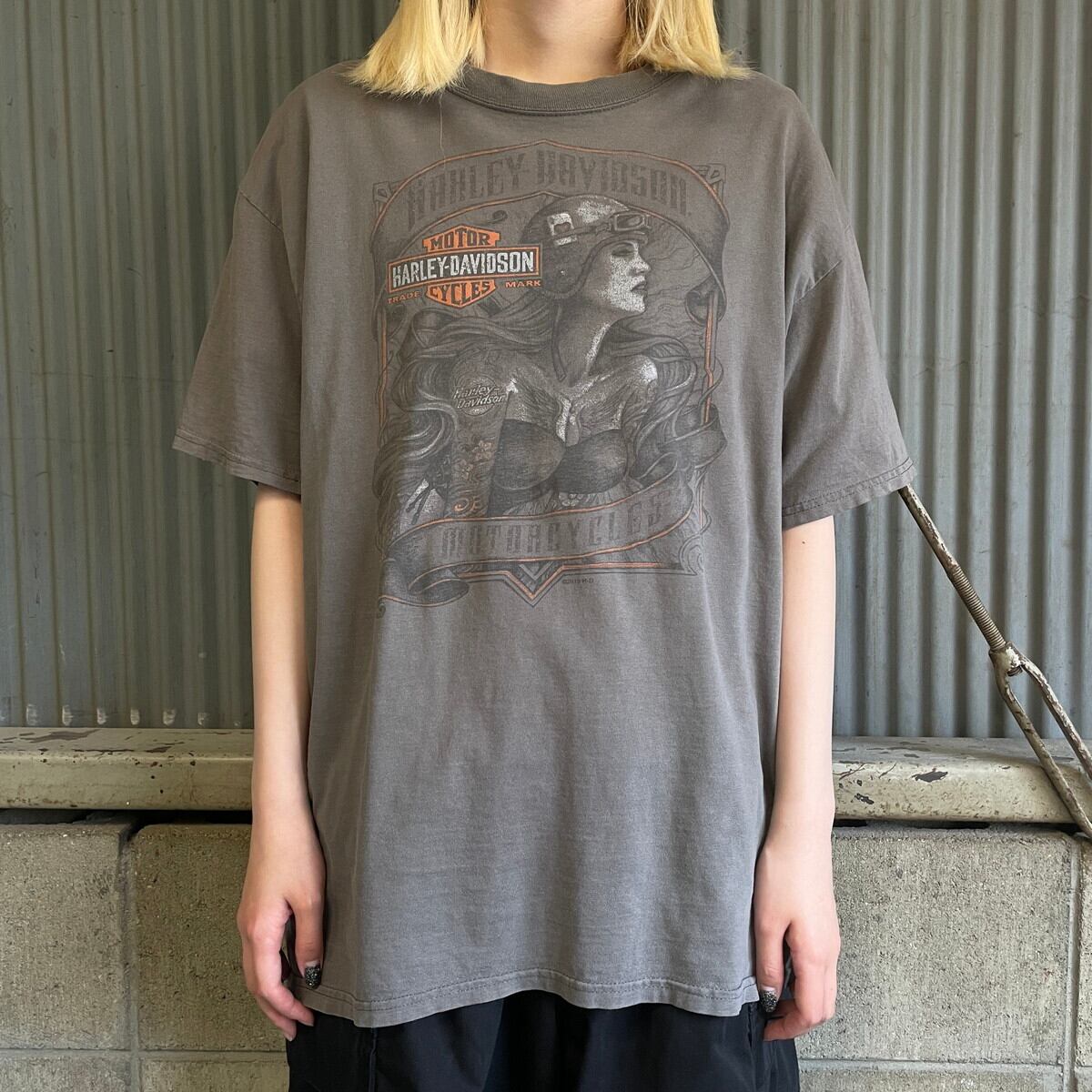Harley-Davidson ハーレーダビッドソン 両面プリント Tシャツ メンズL