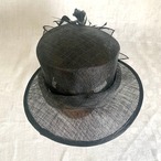 レディース帽子　夏用 つば広ハット　天然素材　リネン 12accf77