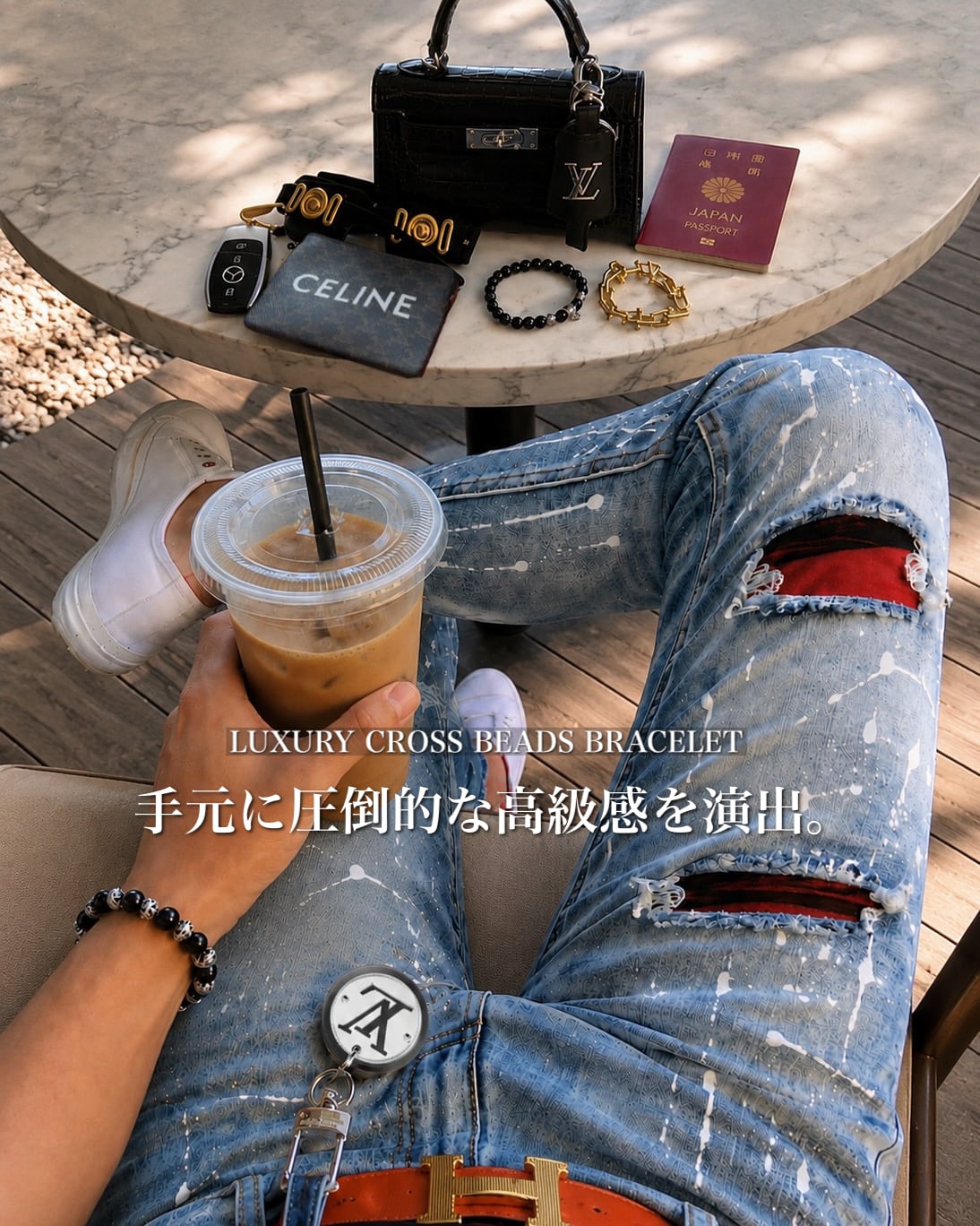 LUXURY CROSS BEADS BRACELET 数珠【BLJ-26002】 | BELINDA OFFICIAL LUXURY CROSS BEADS BRACELET 数珠【BLJ-26002】 | BELINDA OFFICIAL
