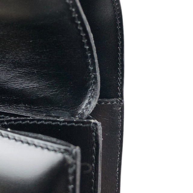 CELINE セリーヌ ハンドバッグ ブラック ホースビット レザー ダブルフラップ vintage ヴィンテージ オールド hu6ksh