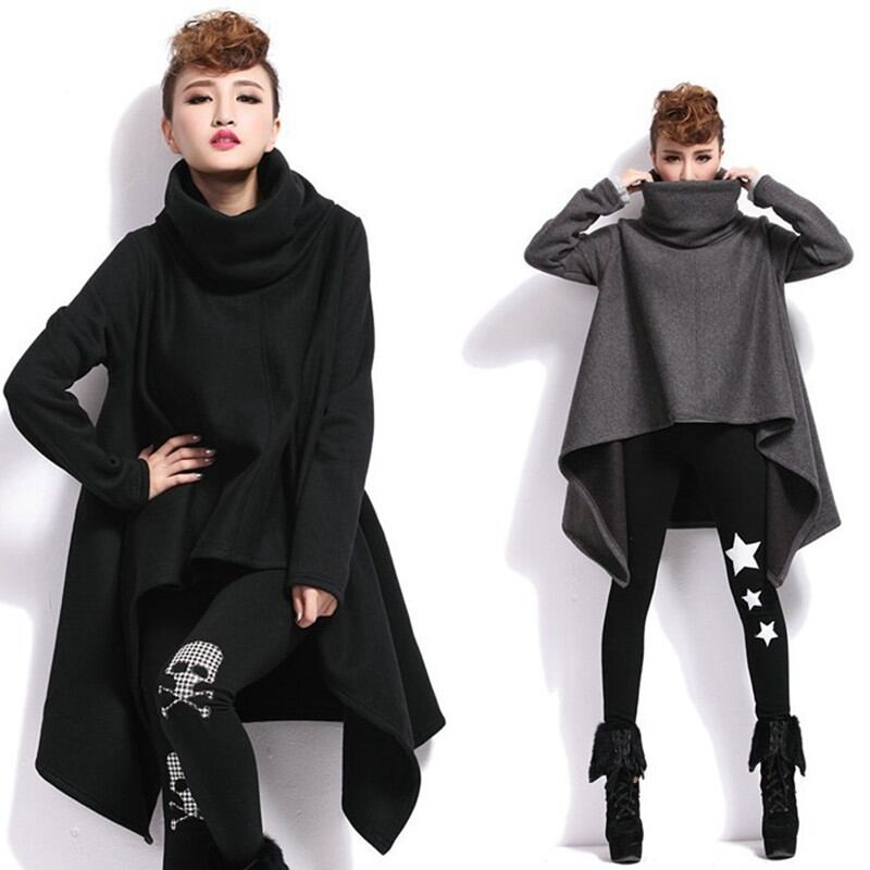 ポンチョ風 あったか ゆるダボ ふんわり 変形フォルム 萌え袖  