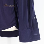 社交ダンス 衣装 Chacott チャコット シャツ ブラウス トップス ネイビー系 パープル系 紺 紫 水玉 かわいい ダンス パーティ 発表会 長袖 伸縮 ストレッチ おしゃれ 日本製 発表会衣装 ダンスウェア フォーマル ドット 上品 エレガント