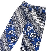 BYBLOS ビブロス イタリア製 総柄 ネイティブ デザインパンツ 27/ブルー/vintage