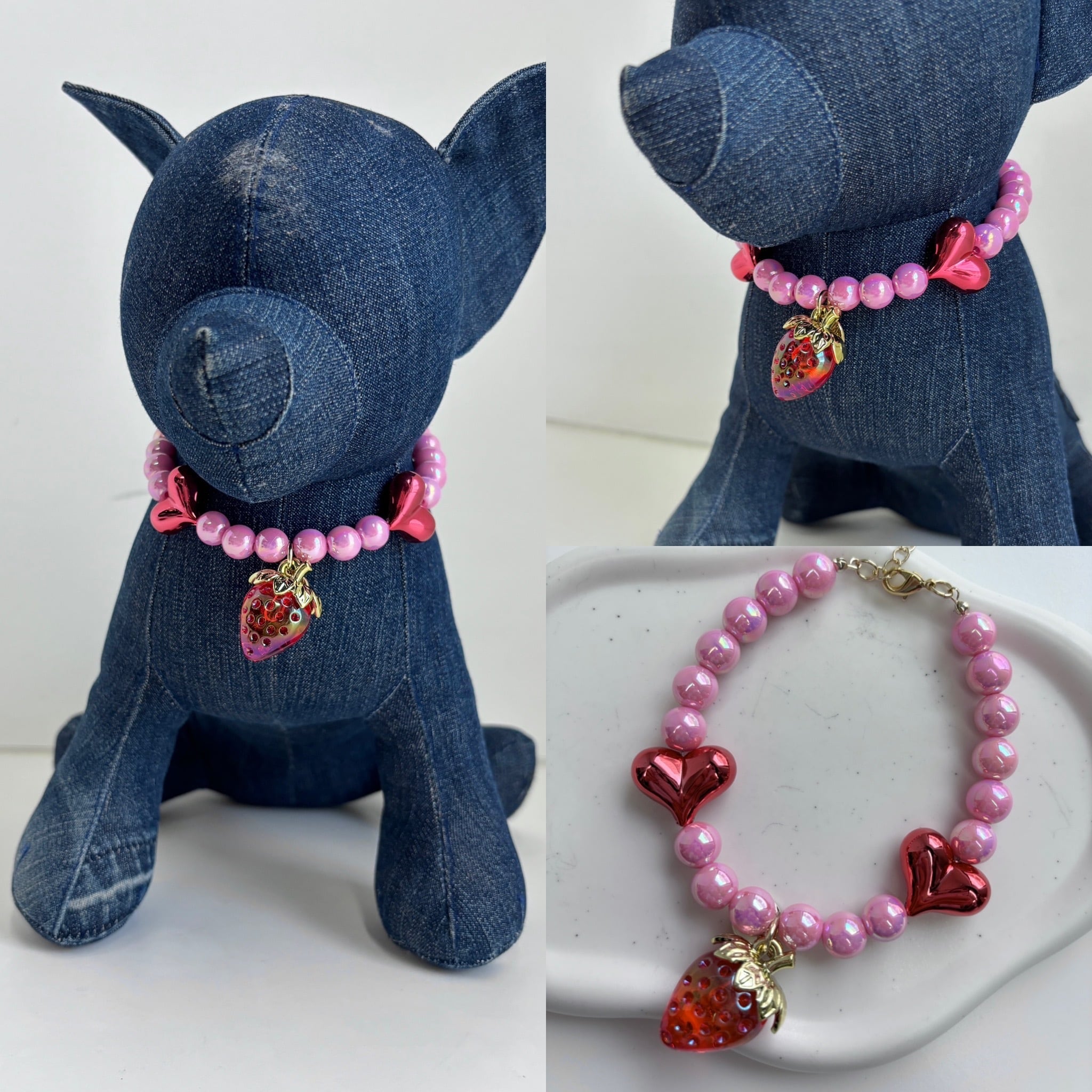 ストロベリーpink愛犬用ネックレス | JuetraLis