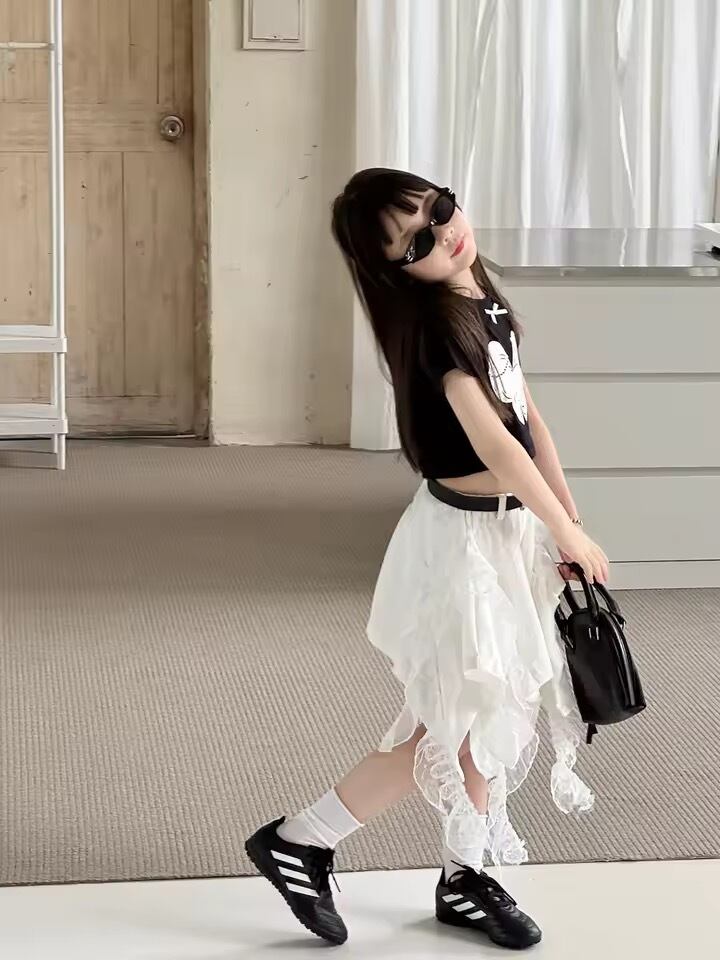 ベルト付きサイドロングスカート