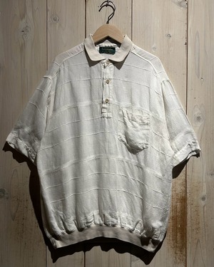 【a.k.a.C.a.k.a vintage】Horizontal Stripe Euro Vintage S/S Polo Shirt