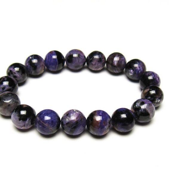 チャロアイト ブレスレット 13mm 一点物 メール便可 111-49270