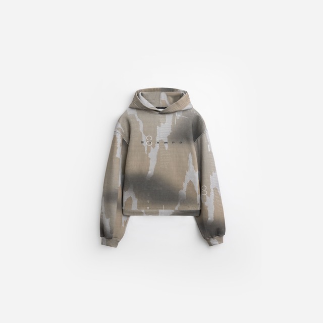 STAMPD / IKAT CAMO CROPPED HOODIE