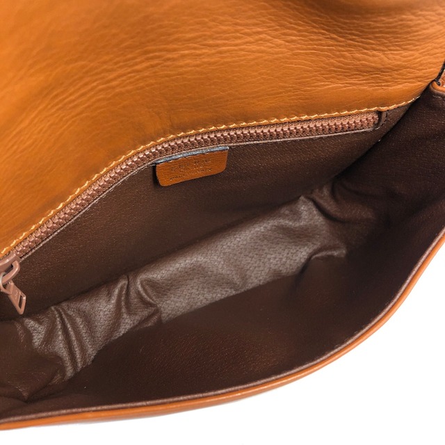 CELINE セリーヌ ガンチーニ レザー フラップ ショルダーバッグ ブラウン vintage ヴィンテージ オールド aggfb5