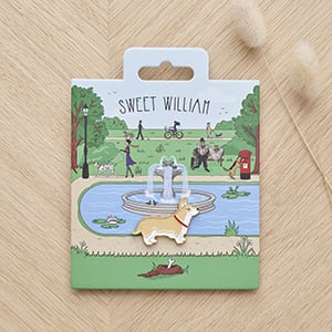 英国犬ピンバッジ【コーギー】 Sweet William 90410-WELSH CORGI