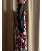 flower embroidery vintage dress-4813-7