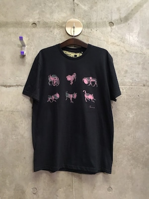 PAPER CHILL × LIS TEE / BLACK : L