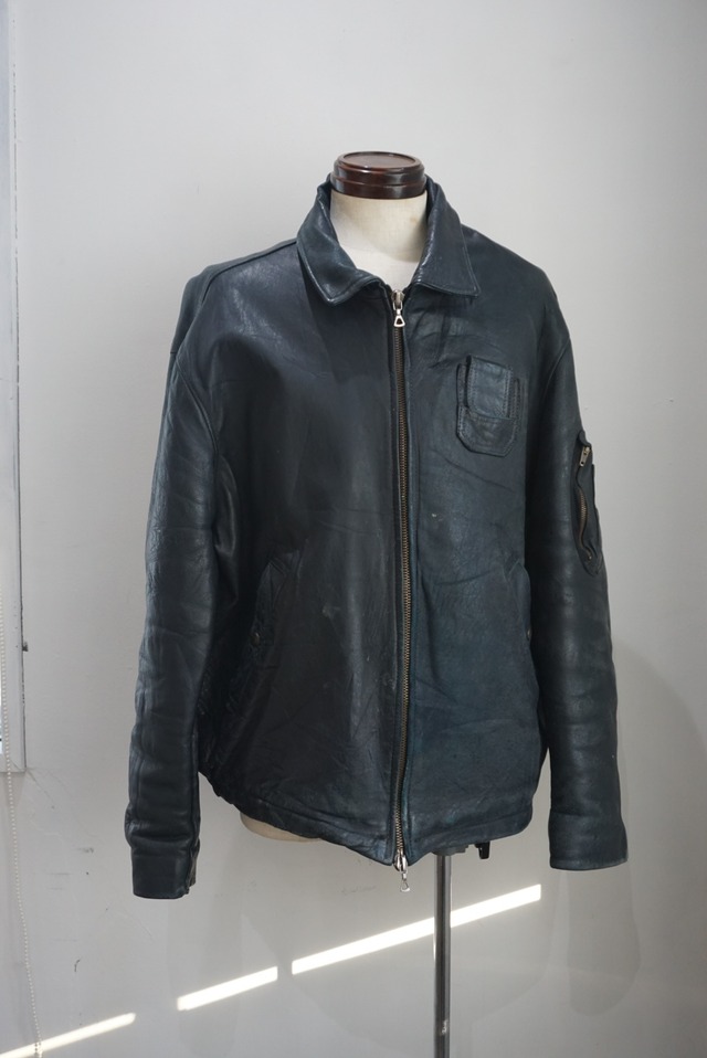 french leather pilot jacket