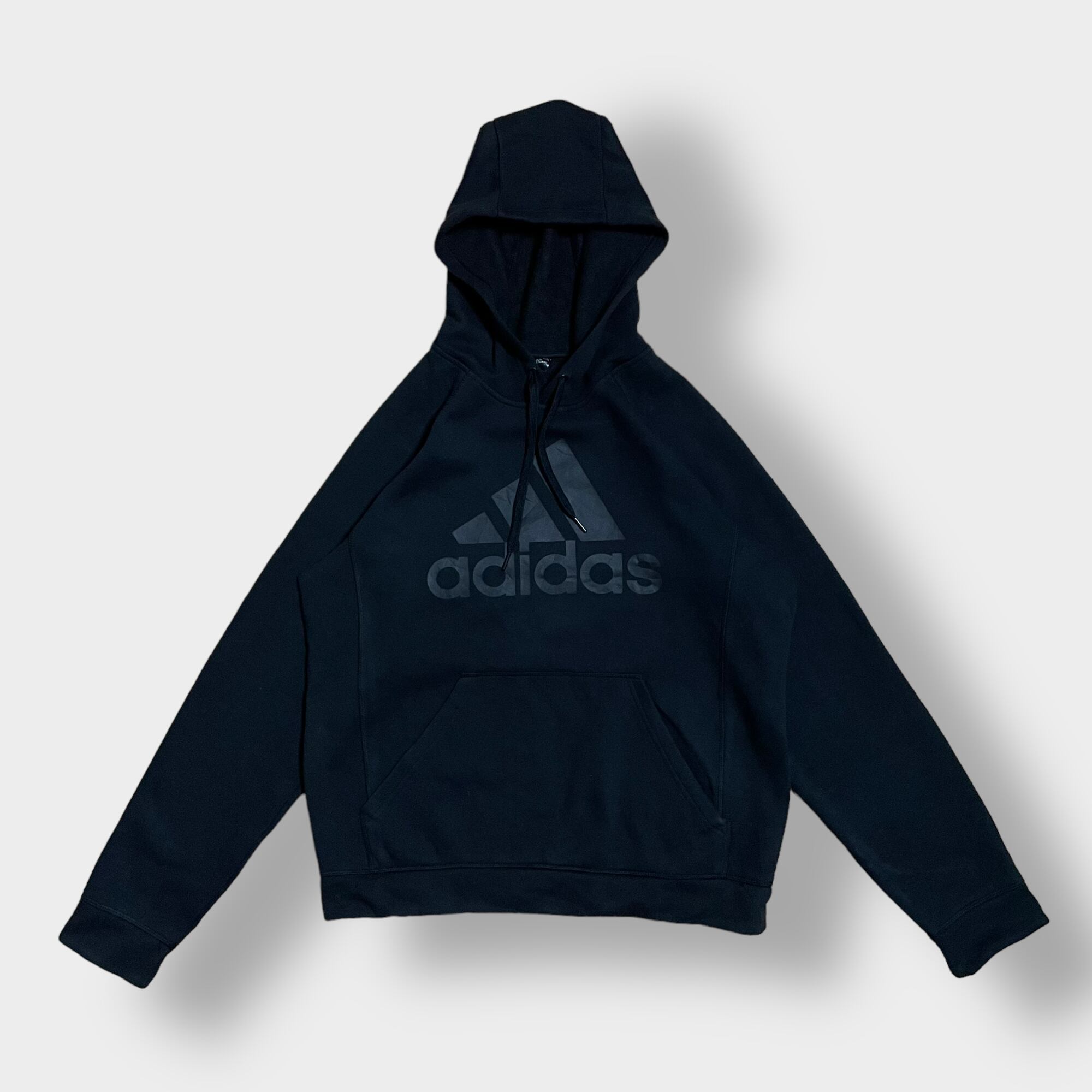 adidas☆ナイロントラックパンツ☆パフォーマンスロゴ☆3本線☆ネイビー☆M