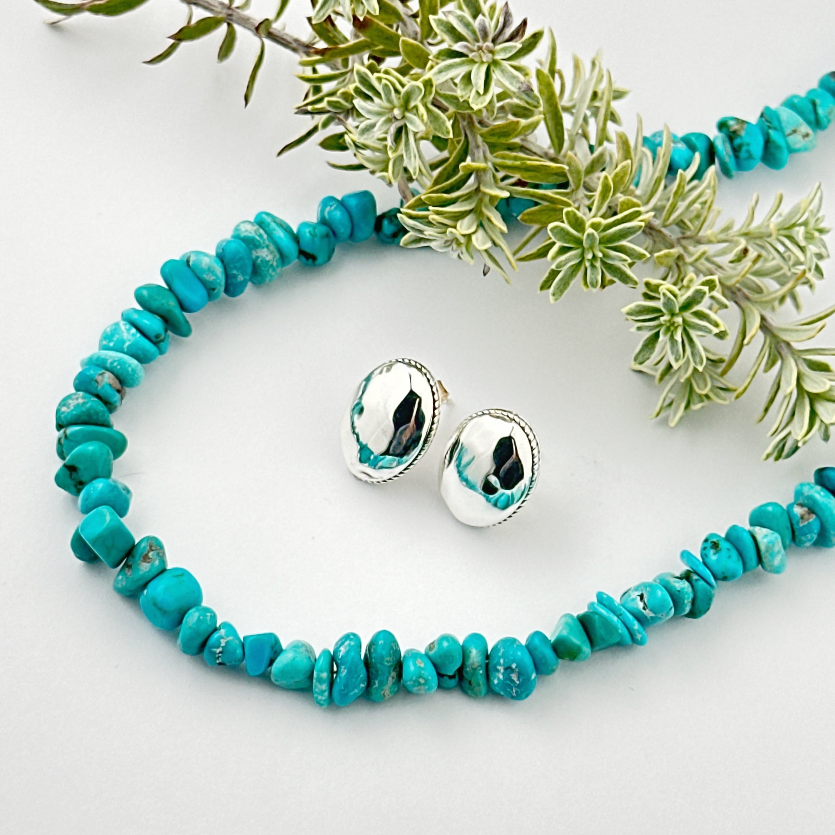 Lagoon Original チベッタン ターコイズ 一連 ネックレス 40/45/50cm