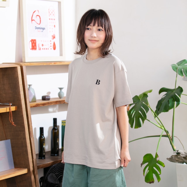 オーガニックコットン ロゴプリントTシャツ [B] Beige