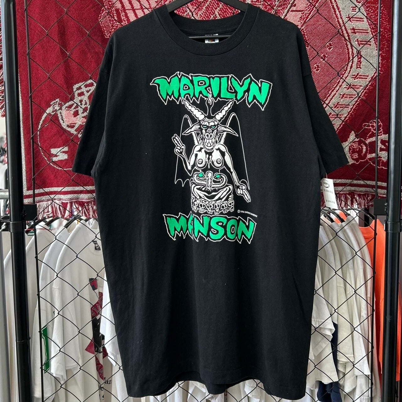 90s USA製 マリリンマンソン メタル バンド系 半袖Tシャツ デザイン