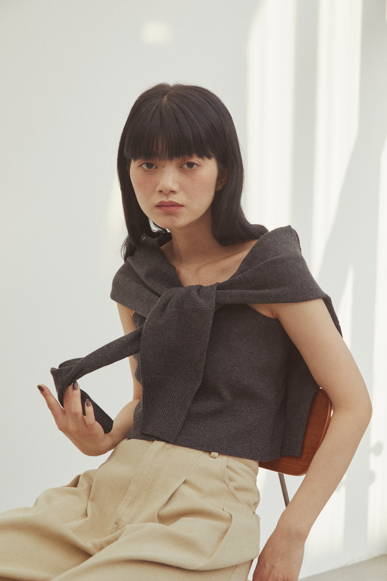 DU250714 Knit Cardigan Bustier Set 【novelty対象item】