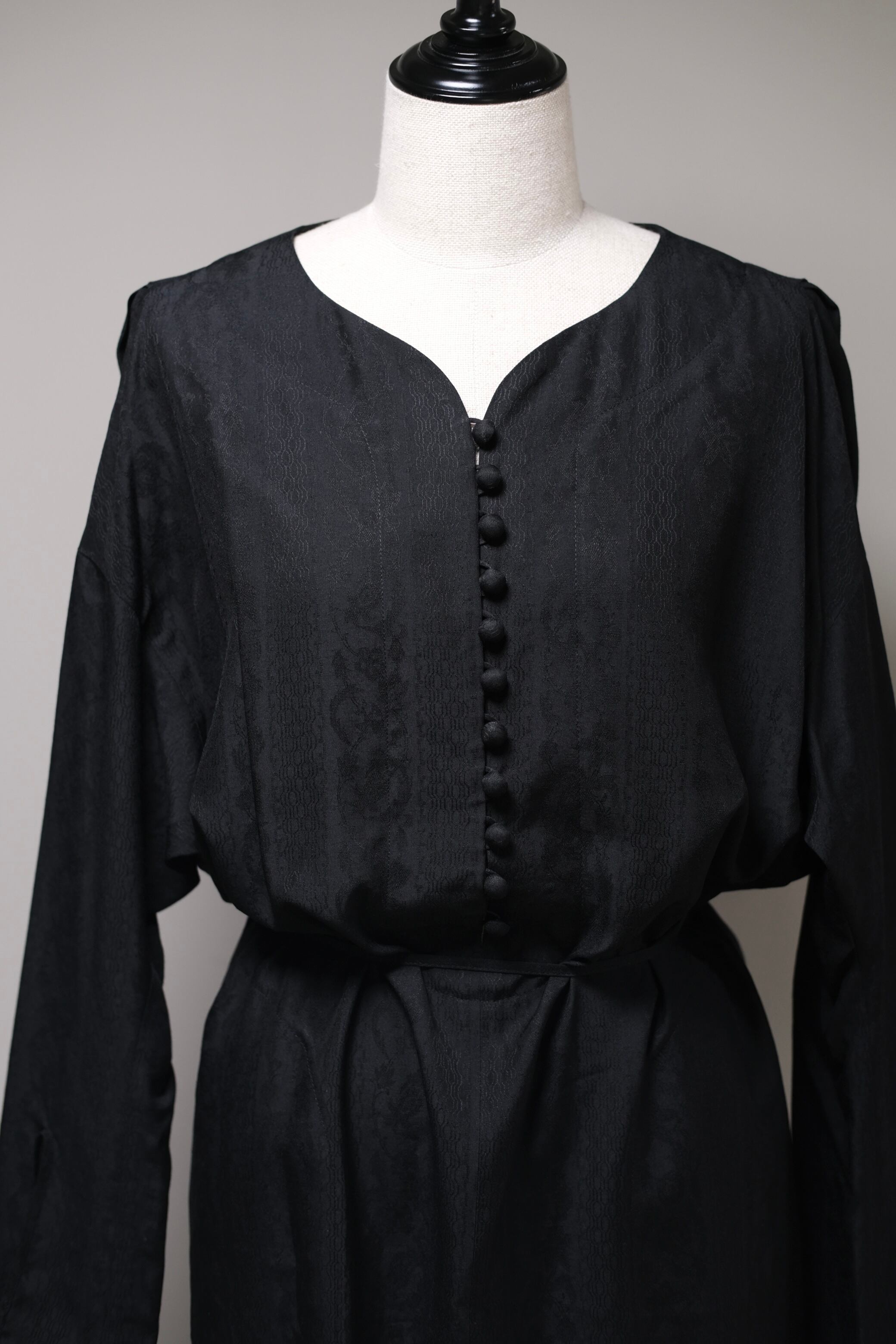 Mame Kurogouchi】Floral Pattern Silk Rayon Jacquard I-Line Dress