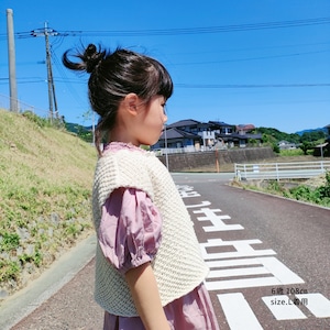 Kotori_pullvest(キッズLLサイズ/7~9歳)|lukka knit さん Kotori_pullvest(キッズLLサイズ/7~9歳)|lukka knit さん