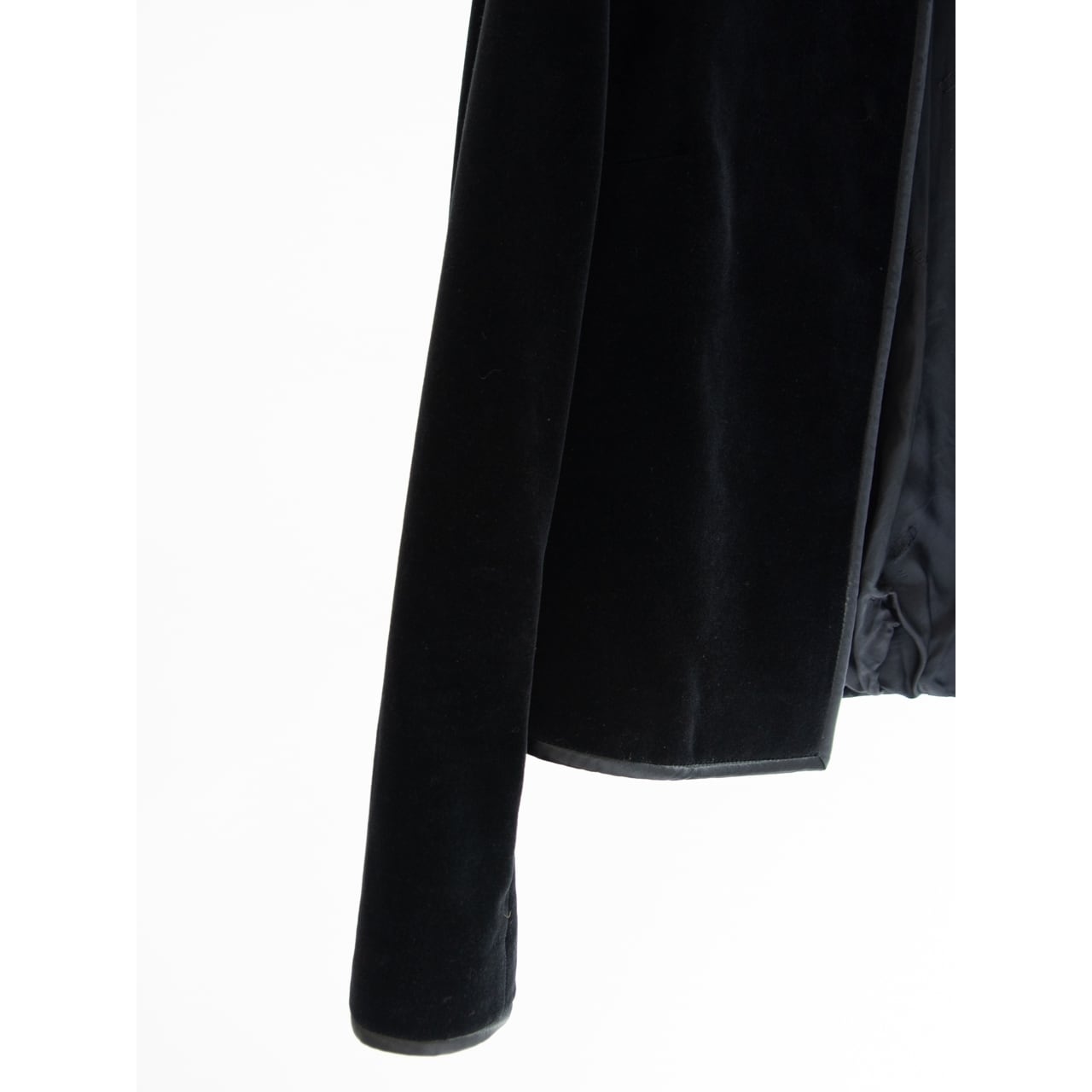 【Louis Feraud PARIS】Made in W.Germany 100% Cotton Velvet Collarless Jacket（ルイ フェロー 西ドイツ製 コットンベルベット ノーカラージャケット）