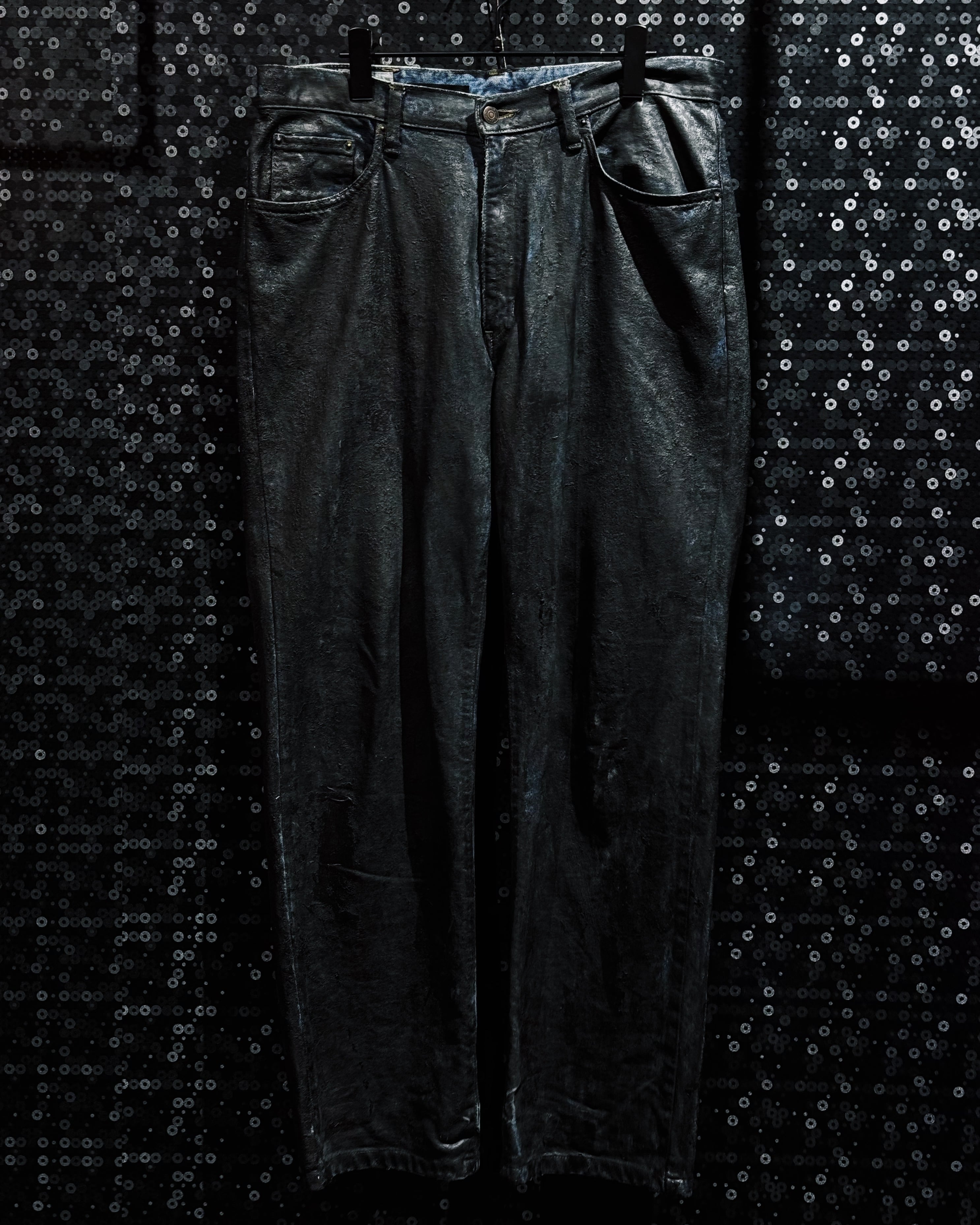 【ÆIEM】“渇”“殻” coated denim pants