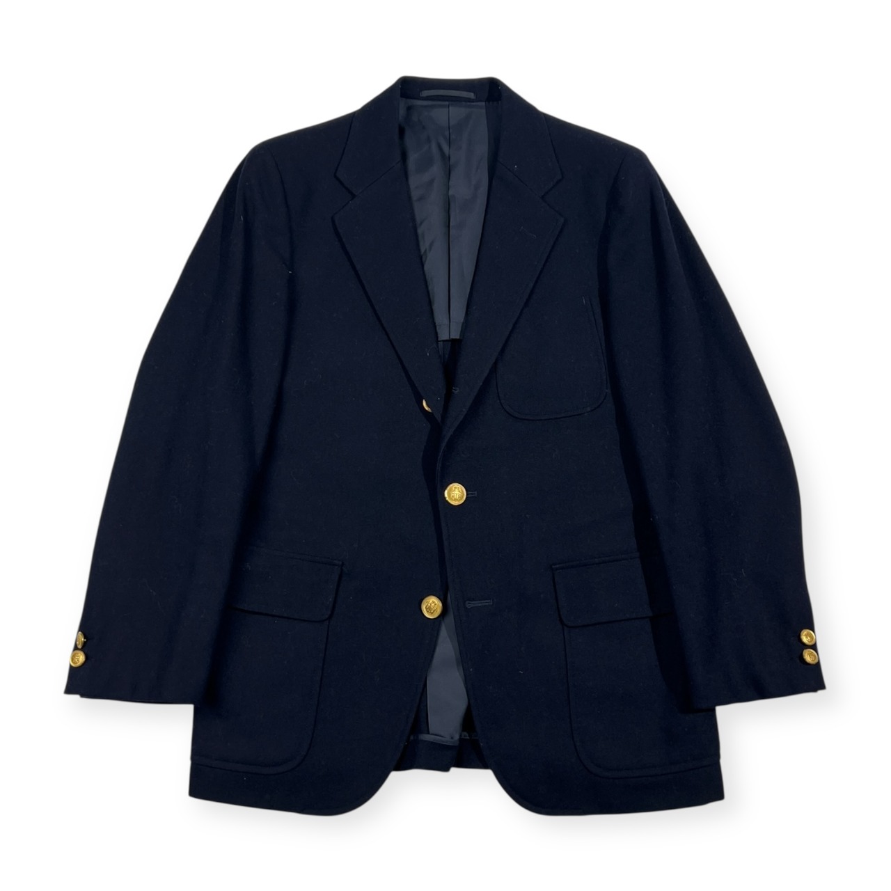 金ボタン J.PRESS ジェイプレス 段返3B 背抜き テーラードジャケット 紺ブレ 92-80-170/ネイビー メンズ
