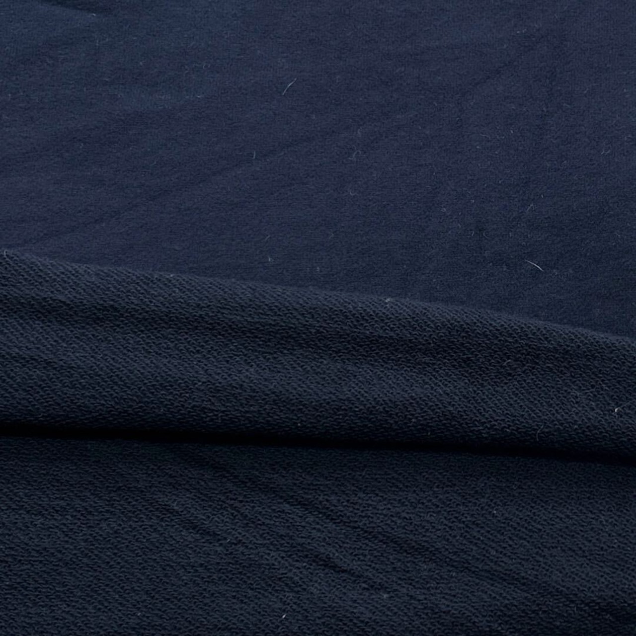 ★NY934◆2m◆1点限定！綿100％ど詰め裏毛ニット生地◆ネイビー