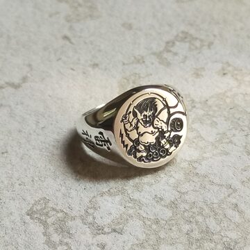 90～00s GOODENOUGH/College ring/16号相当/GE刻印/カレッジリング