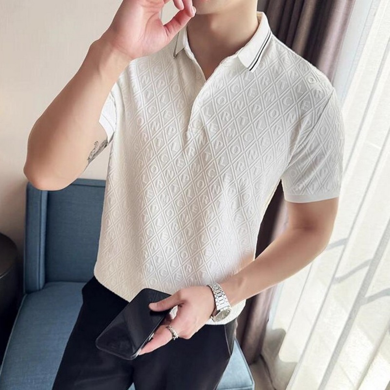 printed polo shirt 00318