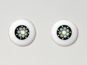Silicone eye - 13mm Rosace PW on Natural Color Sclera