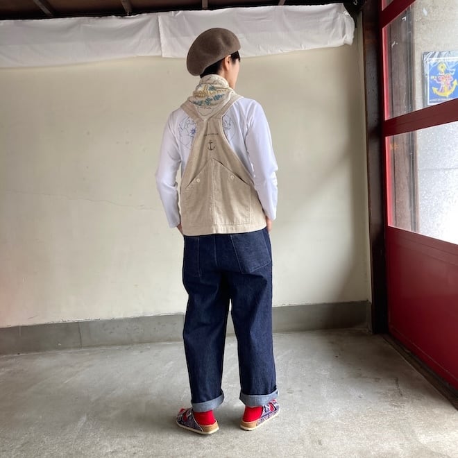 快晴堂 レディース メンズ パンツ ステッチ沢山パンツ HAYATE デュアル