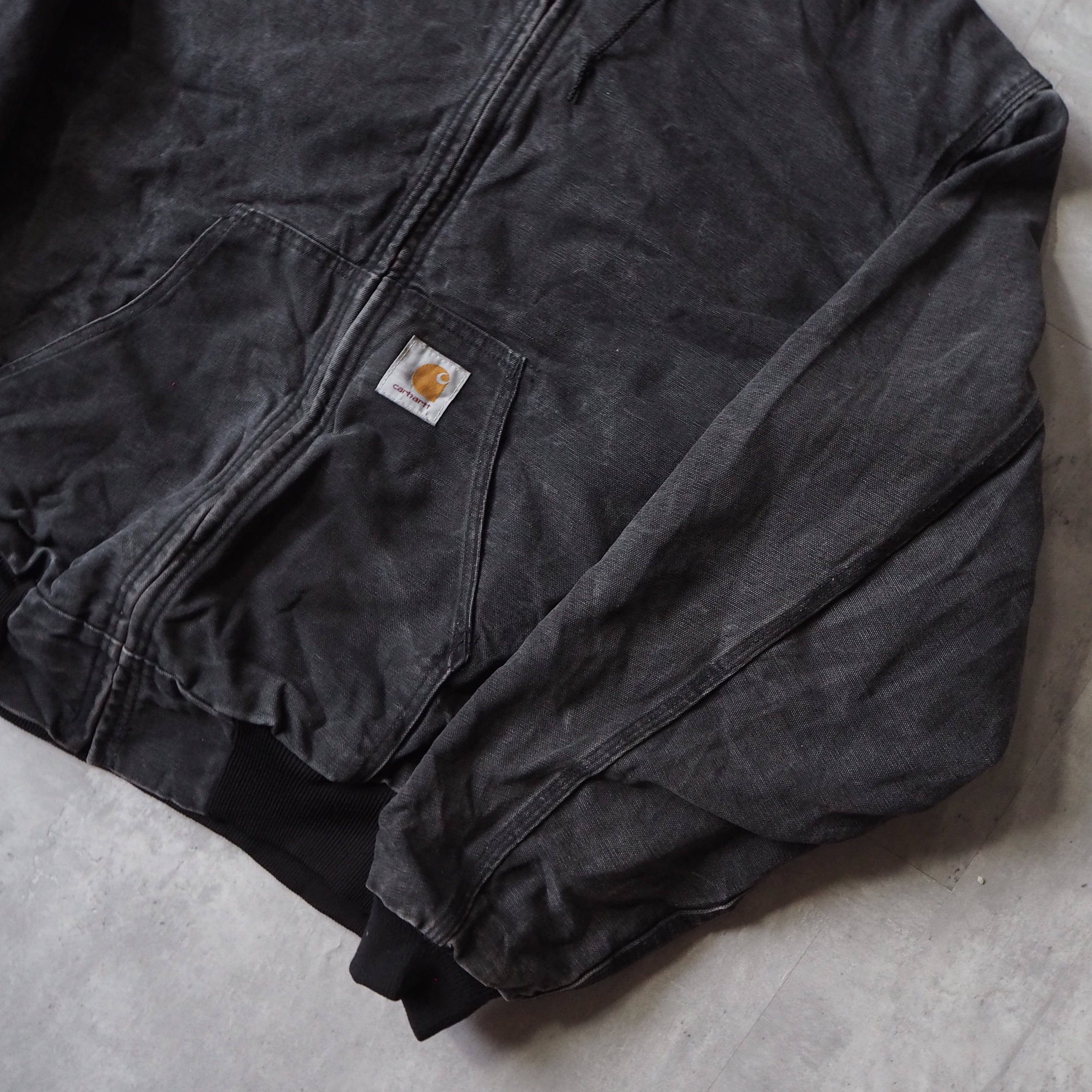 80s-90s “carhartt” deep black active jacket crafted with pride in ...