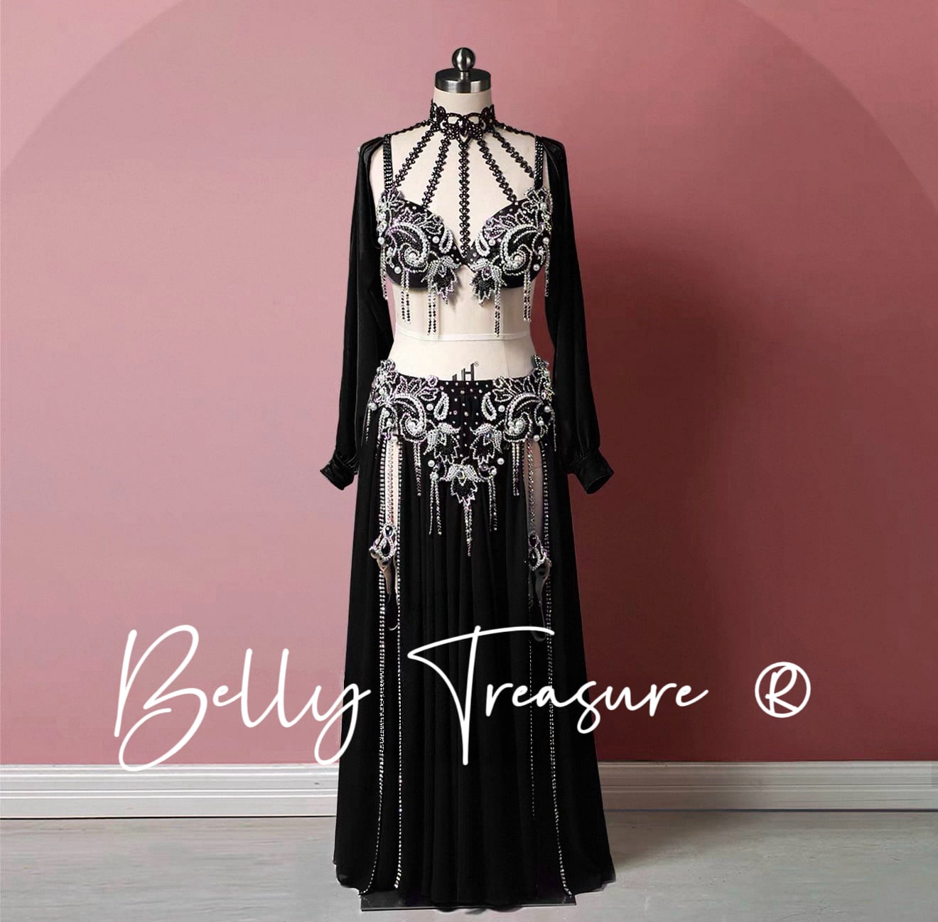 ゴージャスブラックベリーダンス衣装 オーダーメイド Custom made | Belly Treasure®︎