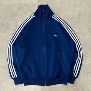 アディダス　adidas 70s トラックジャケット　６号　西ドイツ　ビンテージ　青　ネイビー　ブルー