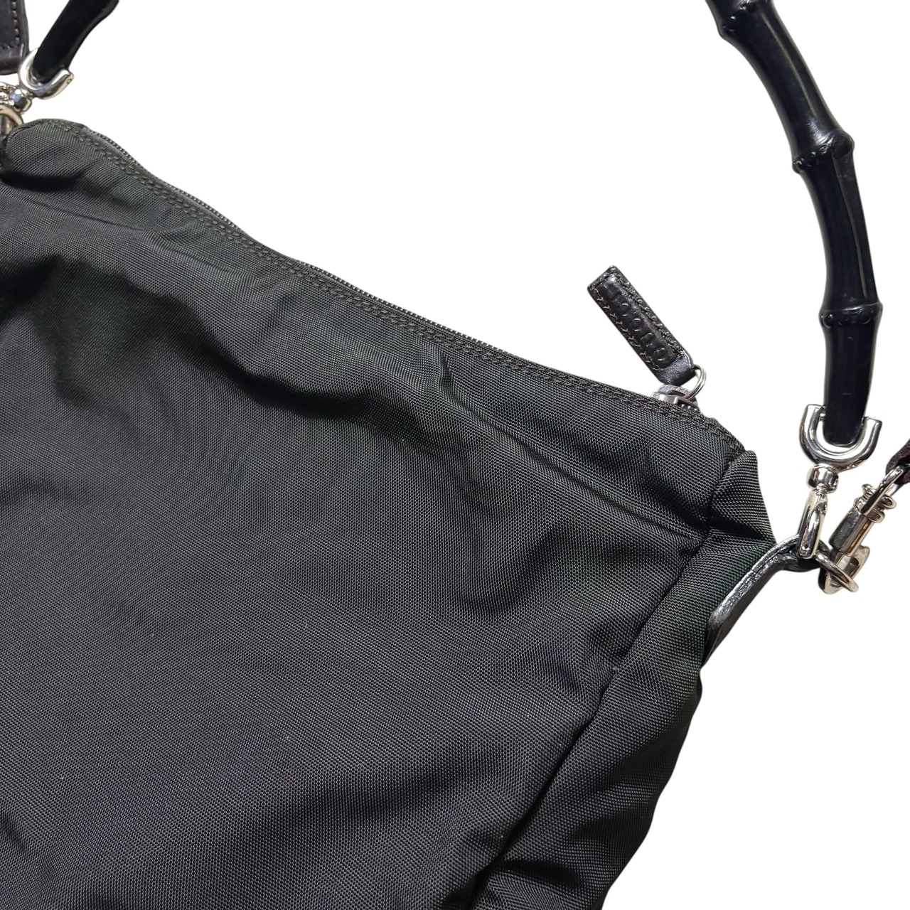 vintage GUCCI “Bamboo” hand 2way nylon bag