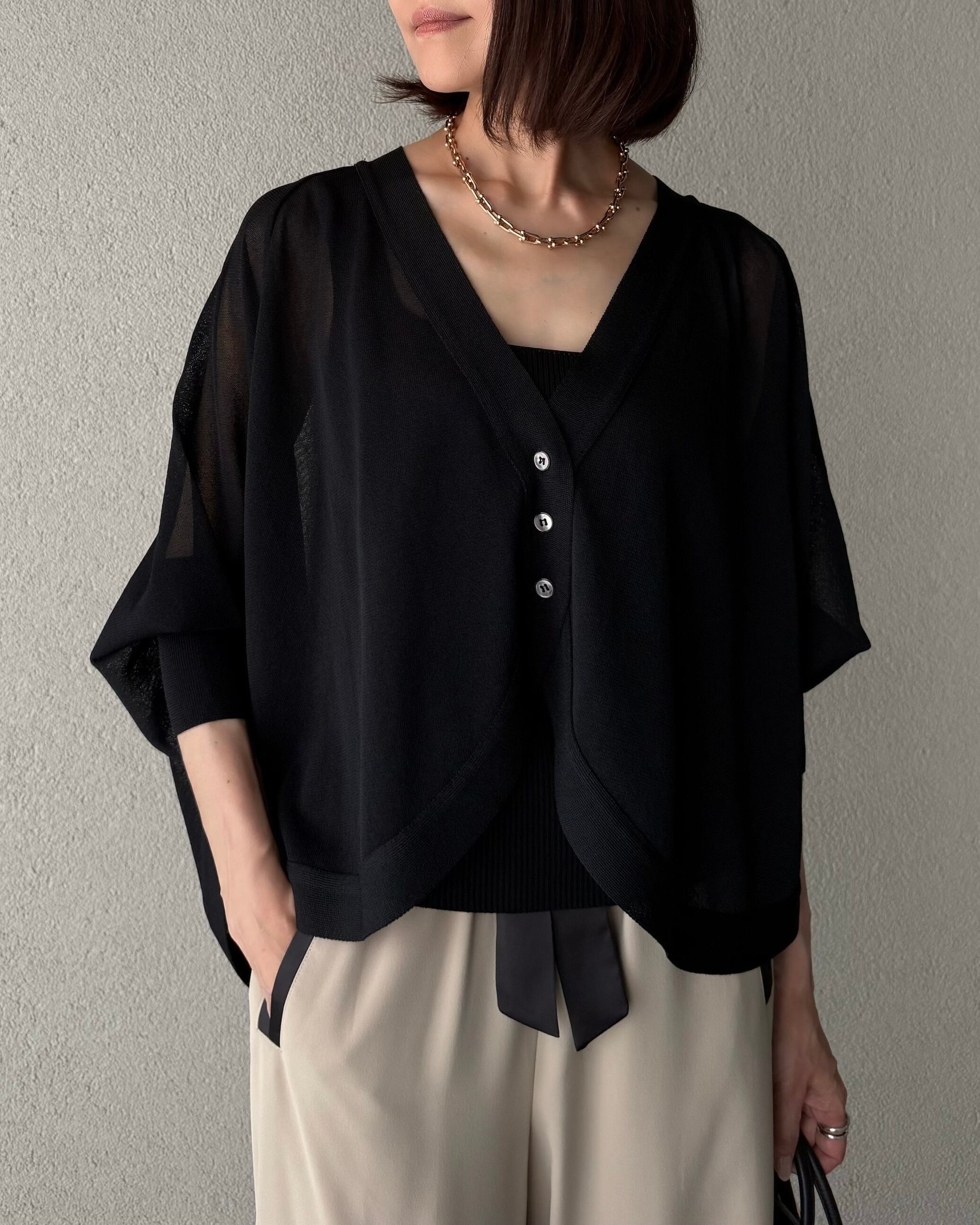SYSORUS × akko3839 バックドレープドルマンカーディガン 821246 | SYSORUS