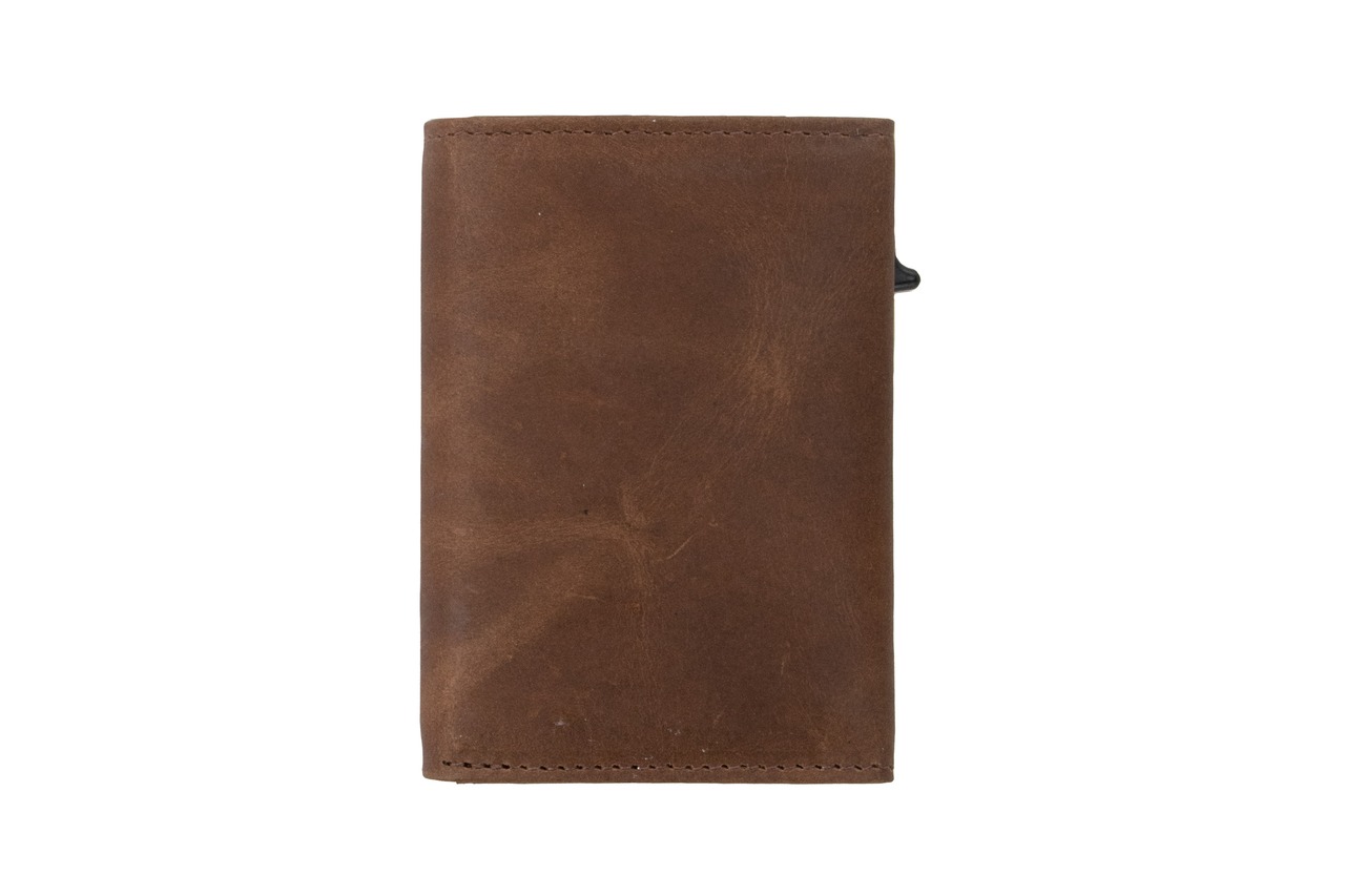GARZINI ｜METAL WALLET TRIFOLD | Brushed Brown
