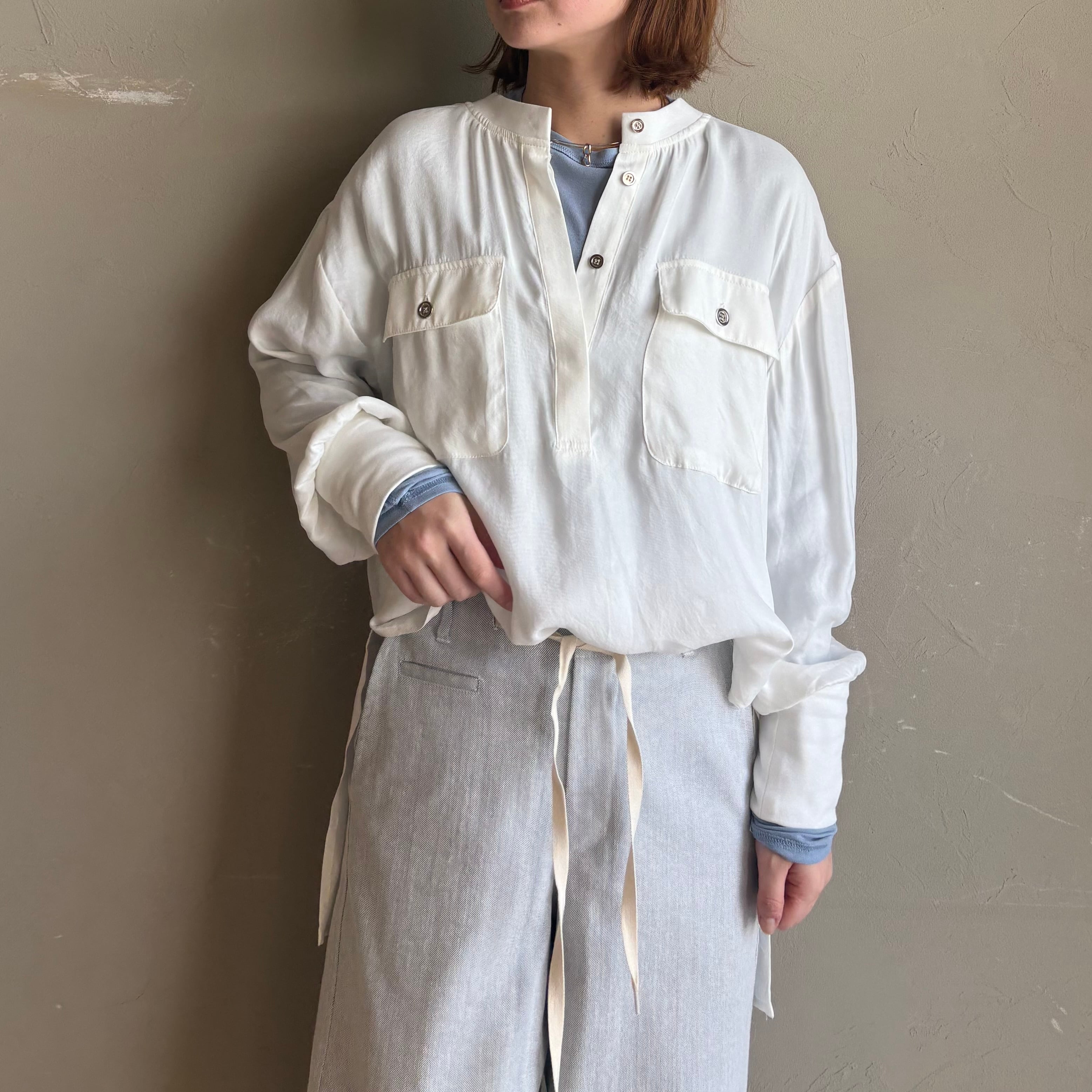 【 CYNICAL 】キュプラレーヨンプルオーバーシャツ