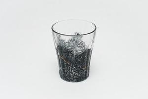 K / 和紙グラス（落水紙・黒） / 清水和紙