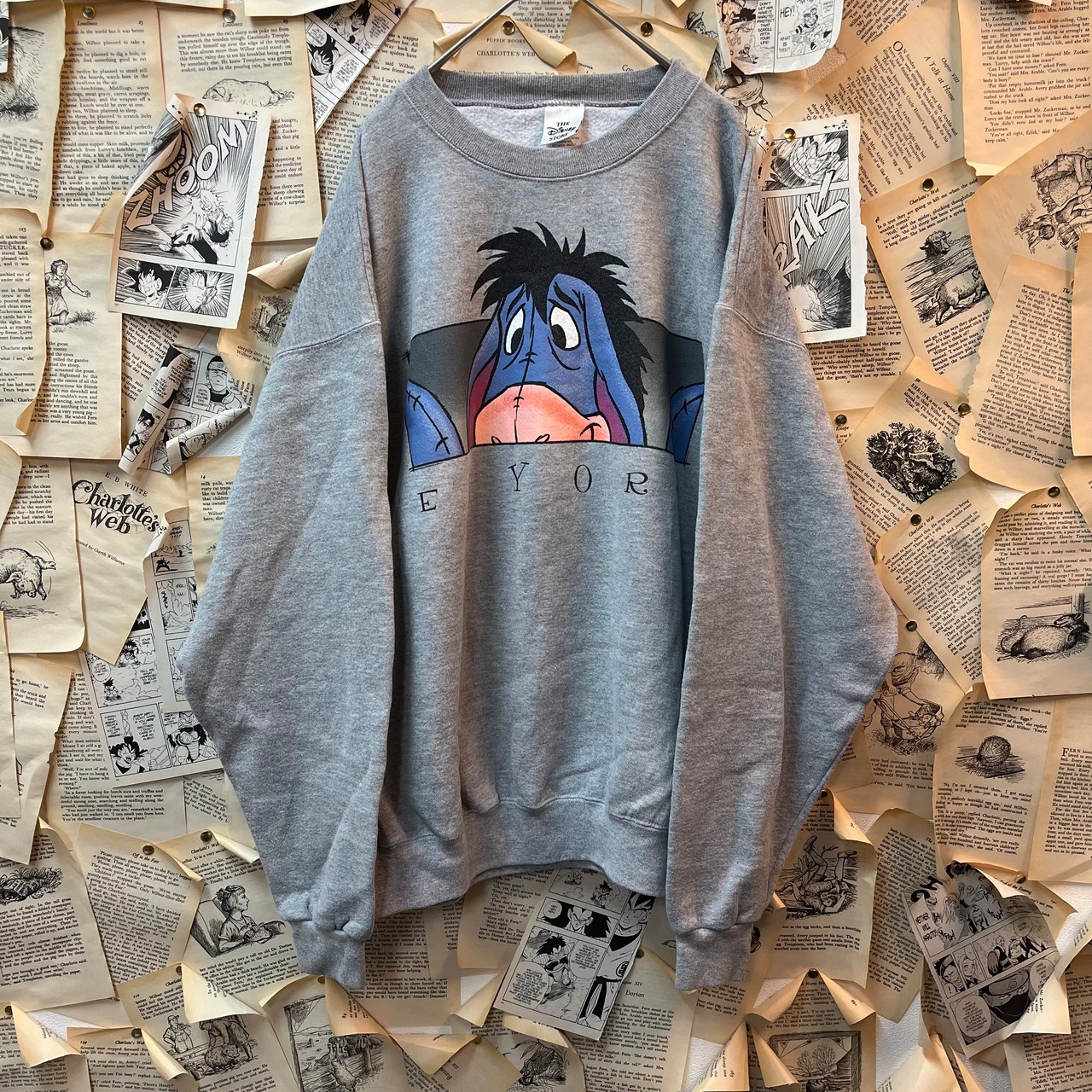 古着 スウェット ディズニー イーヨー 古着 90s USA製 Disney Pooh 