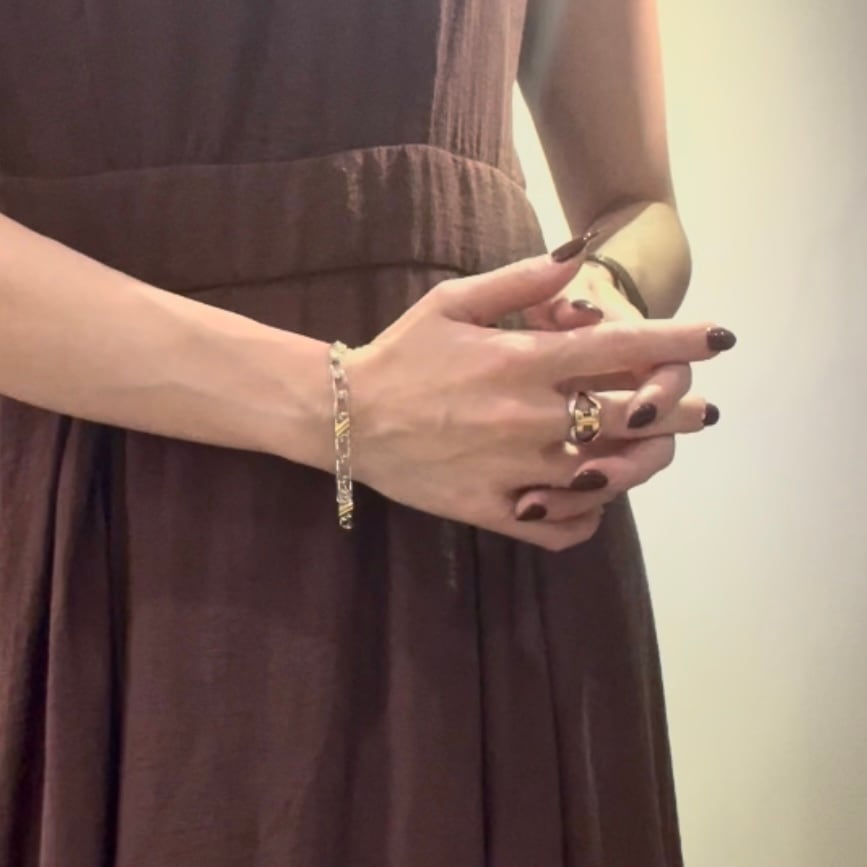 艶と18K。1830 【TIFFANY&CO.】 ブレスレット 18cm シルバー925×18K