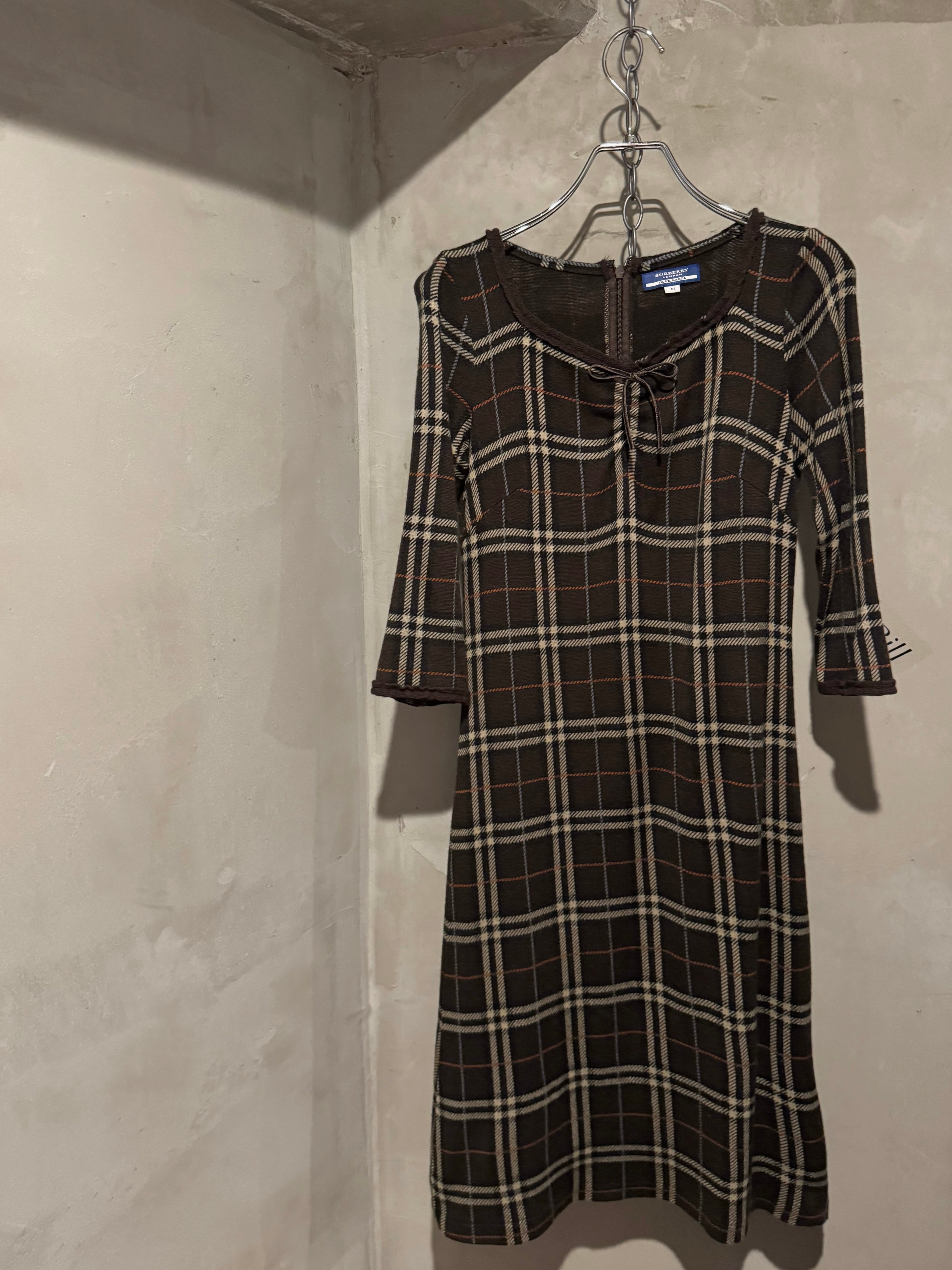 Burberry chocolate brown ribbon dress