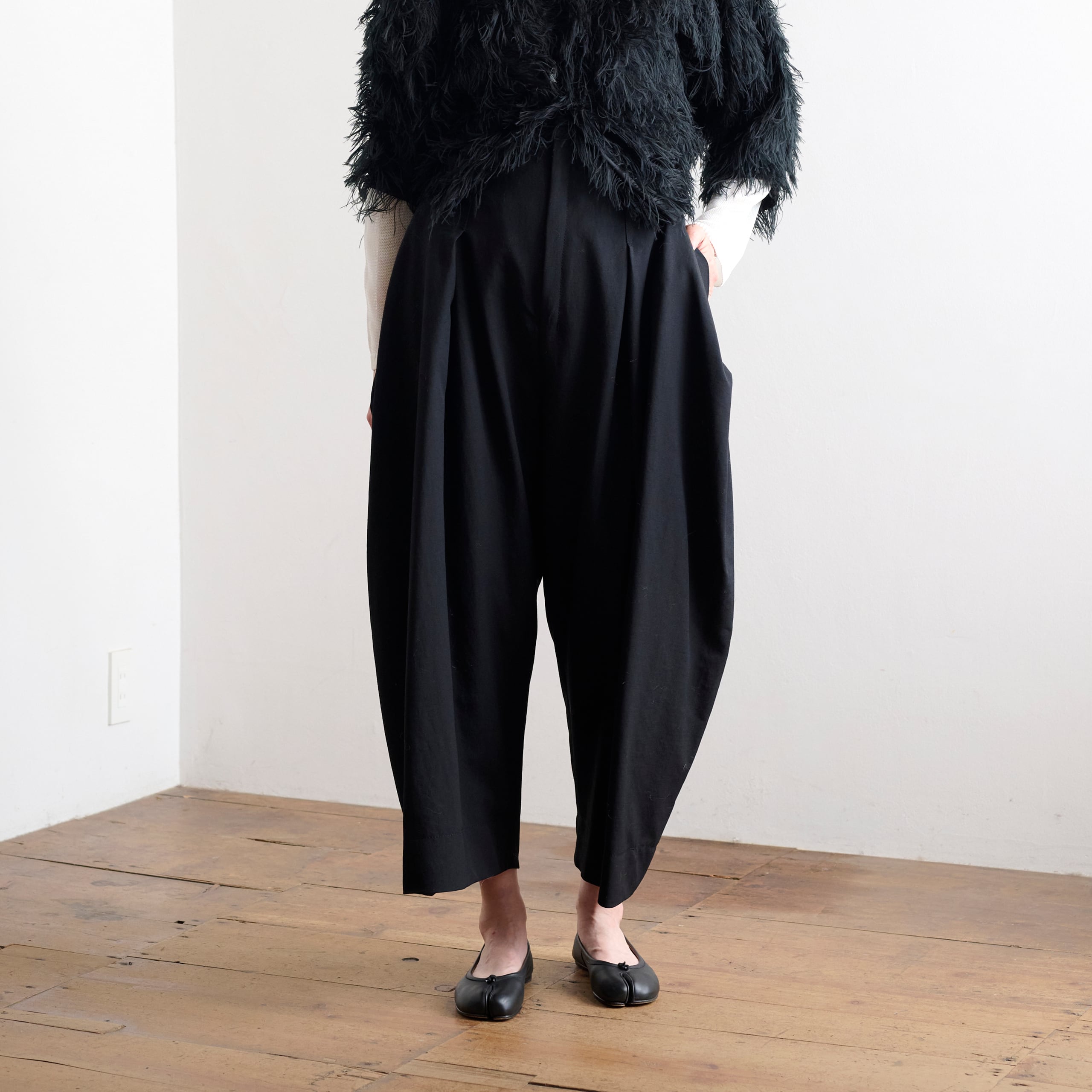 divka ディウカ テイパードパンツ “BASICS” W/Ny Twill Washer Tapered Pants DV-057 c/#2 black / size2